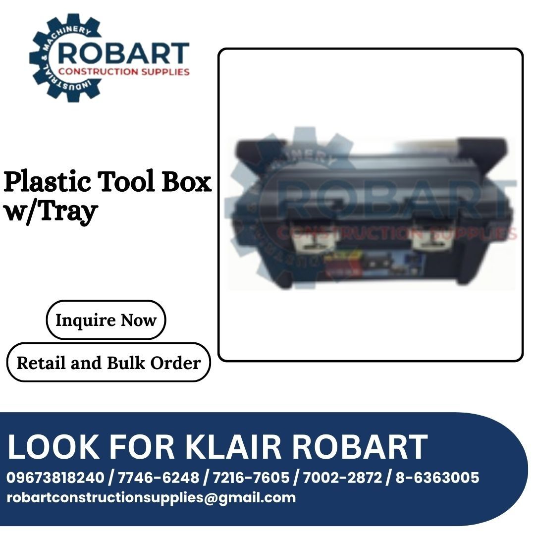 Plastic Tool Box w/ Tray (Category: Storage Boxes & Baskets) located in Caloocan City. Submitted by klair_robart (Listing ID 1427661366, Image 3). Description: Available: Plastic Tool Box with Tray Office Address: 1405 Yuseco St. Sta Cruz Manila SEND US MESSAGE FOR INQUIRIES.