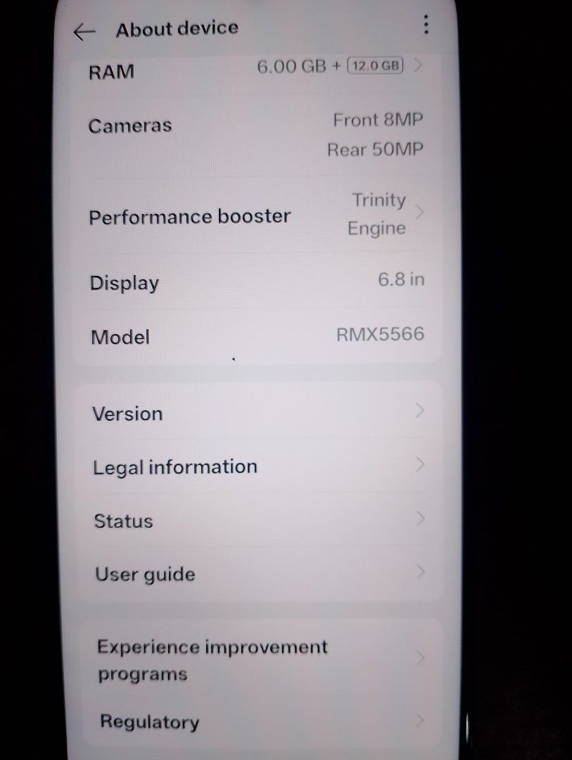 Realme C85 (Category: Realme) located in Antipolo. Submitted by gavepsalmstuff (Listing ID 1427738615, Image 3). Description: PRICE FOR ATTENTION ONLY selling for a friend rfs: need funds purchased last Feb 7 2026 9999 nabili isa makinis na makinis pa complete with box and charger.