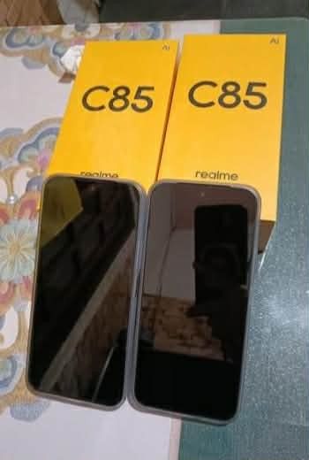 Realme C85 (Category: Realme) located in Antipolo. Submitted by gavepsalmstuff (Listing ID 1427738615, Image 1). Description: PRICE FOR ATTENTION ONLY selling for a friend rfs: need funds purchased last Feb 7 2026 9999 nabili isa makinis na makinis pa complete with box and charger.