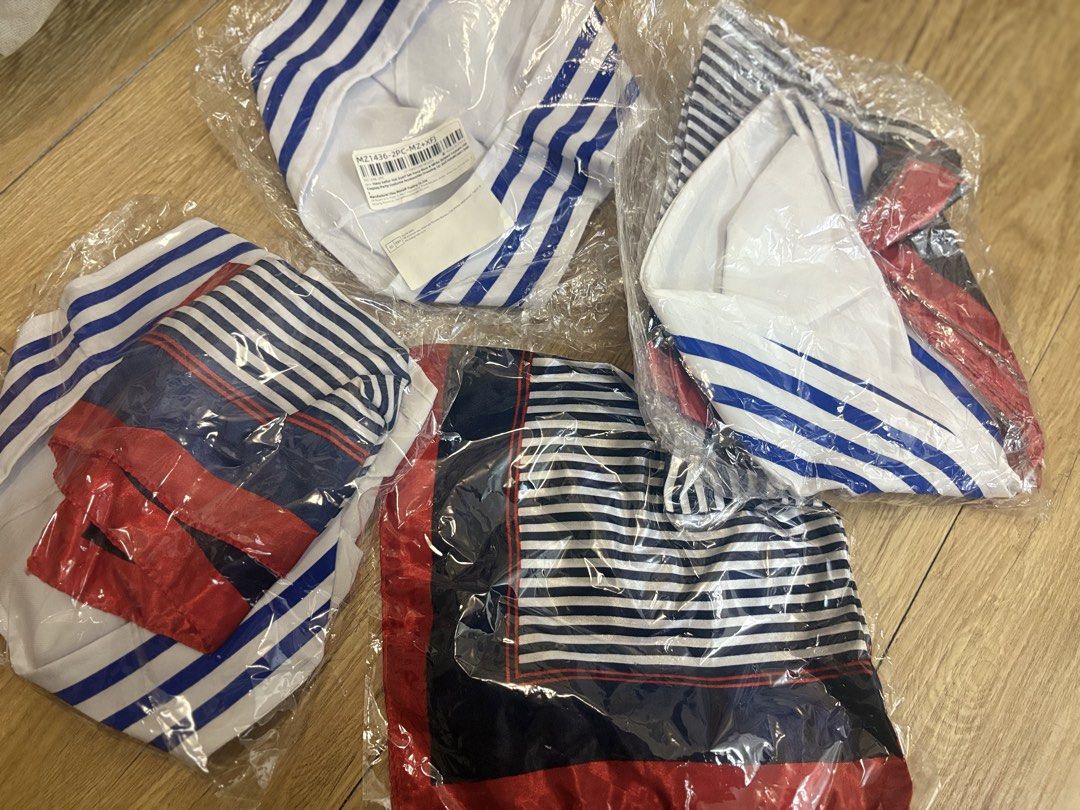 Sailor Hat and Scarf Set (Category: Sets or Coordinates) located in Manila. Submitted by mr_01 (Listing ID 1427736882, Image 3). Description: Sailor Hat and Scarf Set Available 3 Pairs Not used Take all for 350.