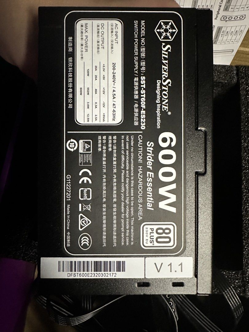SilverStone Strider Essential 600W PSU462260081651230720