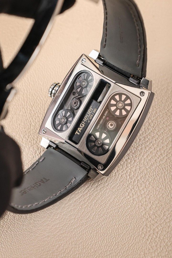 Tag Heuer (Category: Luxury Watches) located in Makati City. Submitted by vintage.grail (Listing ID 1427684397, Image 2). Description: Tag Heuer Monaco V4 Limited Edition Automatic Titanium Skeleton Ref: WAW2080.FC6288 watch and tag only.