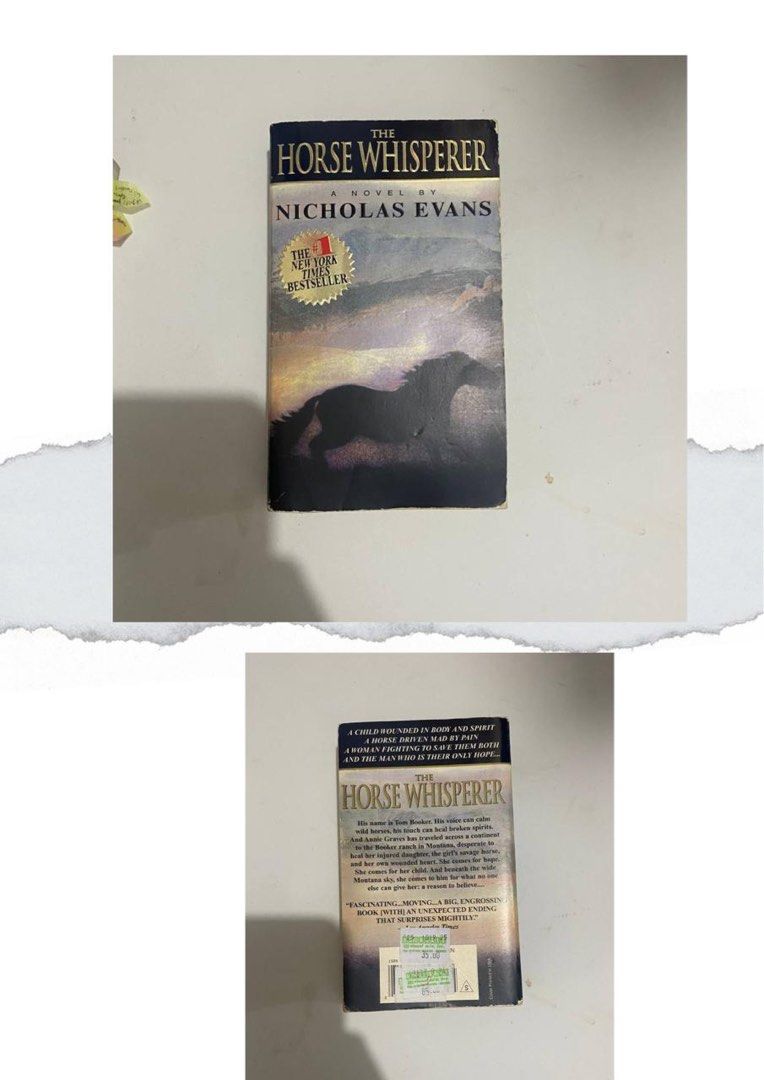 The Horse Whisperer by Nicholas Evans (Category: Storybooks) located in Makati City. Submitted by dn8967 (Listing ID 1427733112, Image 1). Description: RFS: Decluttering.
