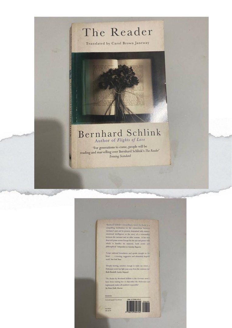 The Reader by Bernhard Schlink (Category: Storybooks) located in Makati City. Submitted by dn8967 (Listing ID 1427733556, Image 1). Description: RFS: Decluttering.