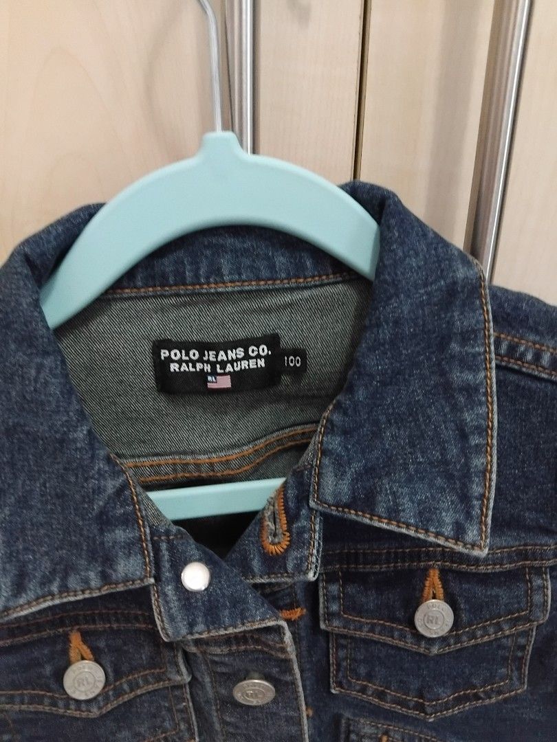 Toddler's Ralph Lauren Denim Jacket (Category: Babies & Kids Fashion) located in Manila. Submitted by leontheexplorer (Listing ID 1427695691, Image 3). Description: - Classic denim jacket from Ralph Lauren - Features a dark wash and visible stitching details - A timeless piece for any wardrobe - Fits up to 3 yrs old depending on the body frame.