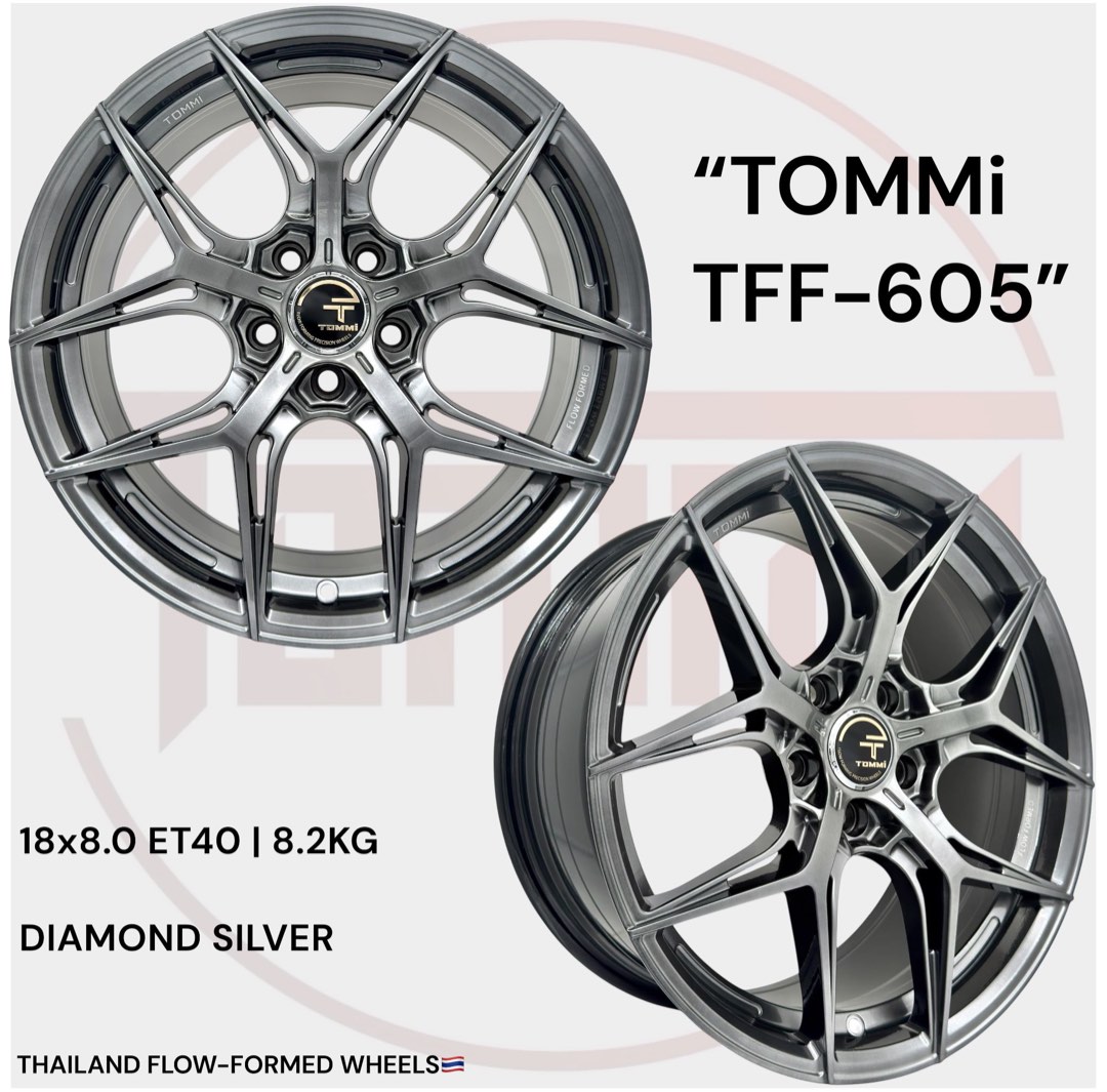 Tommi Rims Tommi TFF-605 18” Rims, 5x112, 5x114.3, 18”x8”, Offset 40, Car ...