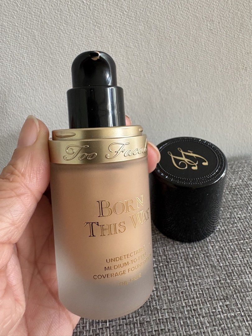Too Faced Born This Way Foundation - Nude (Category: Makeup) located in Quezon City. Submitted by iris.edit (Listing ID 1427664818, Image 3). Description: Too Faced Born This Way Foundation – Nude (Like New) Purchased in the US (authentic). Used once (1 pump only). Details: • Shade: Nude • Size: 30 ml / 1.0 fl oz • Oil-free, medium to full coverage • Natural, skin-like finish Price: ₱1,400 (Retail ~₱2,500–₱3,000 locally) Seller Notes: • Ships wee