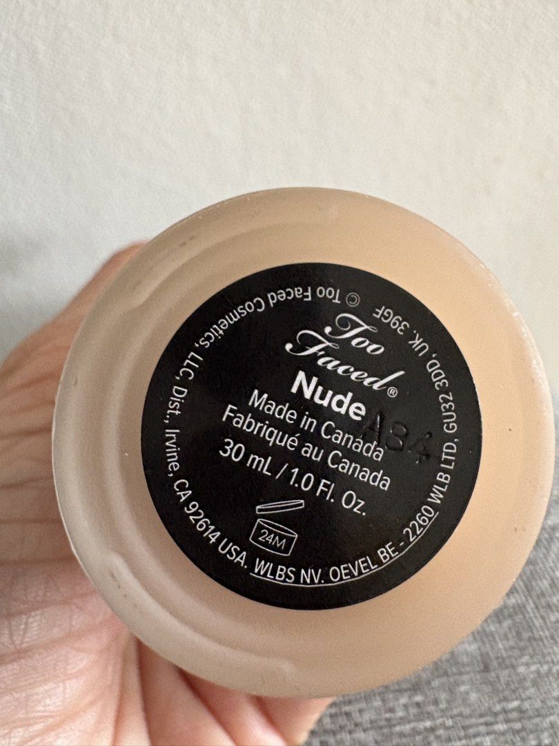 Too Faced Born This Way Foundation - Nude (Category: Makeup) located in Quezon City. Submitted by iris.edit (Listing ID 1427664818, Image 2). Description: Too Faced Born This Way Foundation – Nude (Like New) Purchased in the US (authentic). Used once (1 pump only). Details: • Shade: Nude • Size: 30 ml / 1.0 fl oz • Oil-free, medium to full coverage • Natural, skin-like finish Price: ₱1,400 (Retail ~₱2,500–₱3,000 locally) Seller Notes: • Ships wee
