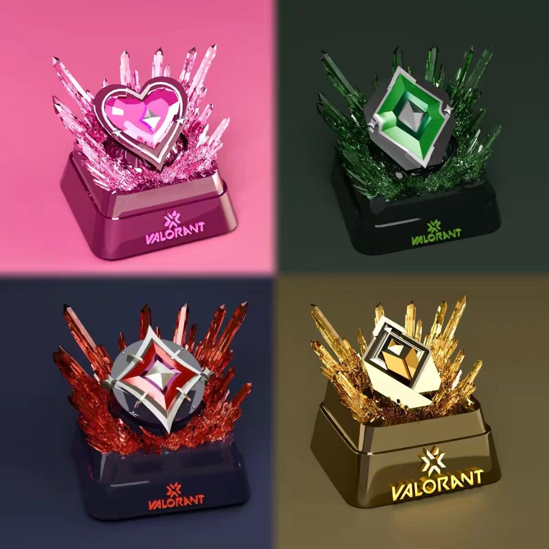 Valorant Keycap Artisan | RGB Crystal Style | Gamer Desk Setup ...