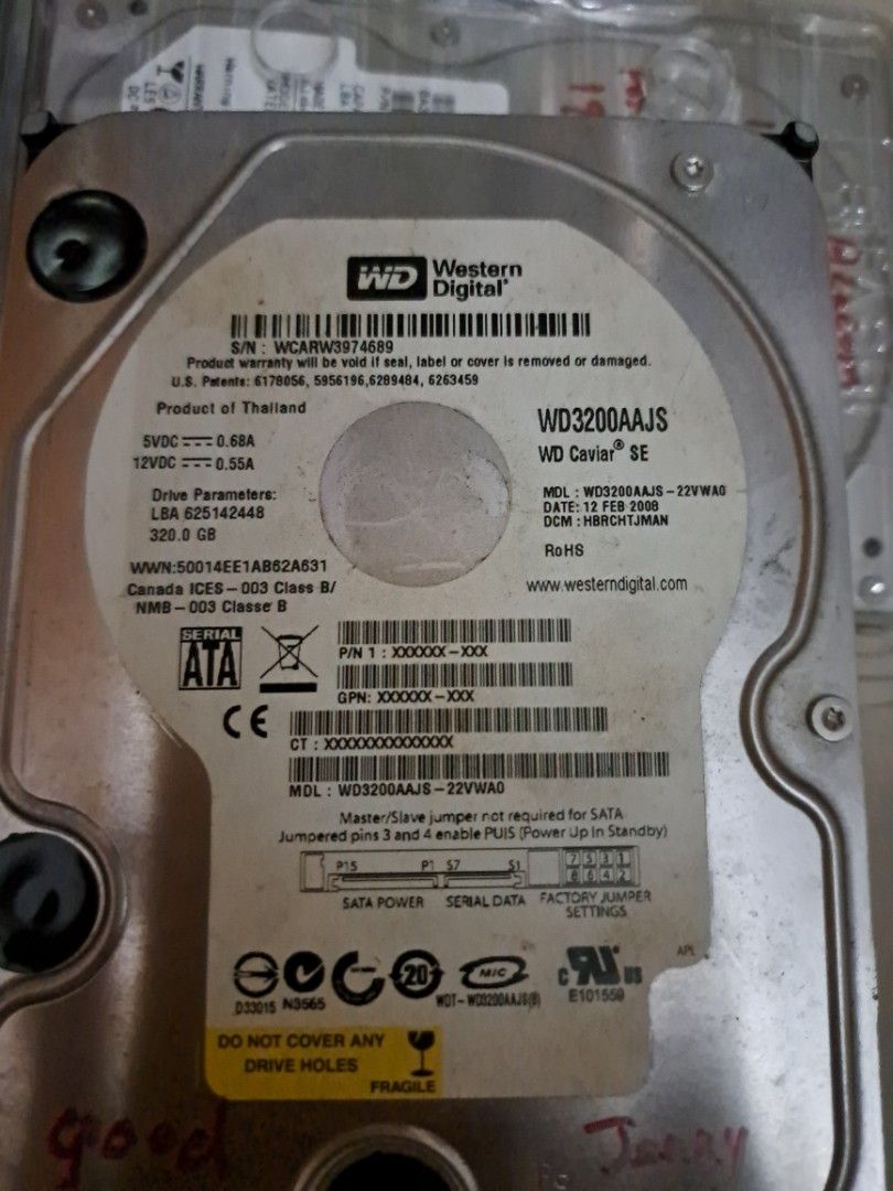 Western Digital WD3200AAJS 320GB Hard Drive