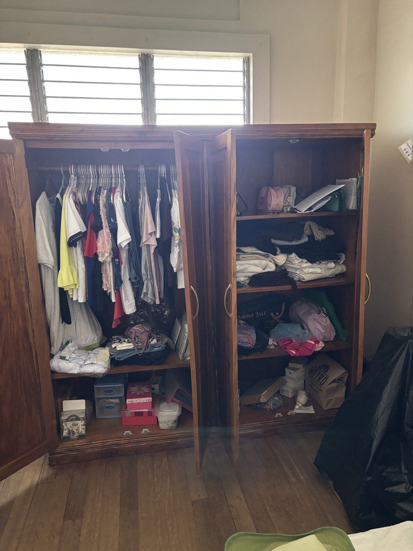 Wooden Wardrobe with Four Doors (Category: Shelves, Cabinets & Racks) located in Manila. Submitted by shoplush (Listing ID 1427679886, Image 3). Description: .