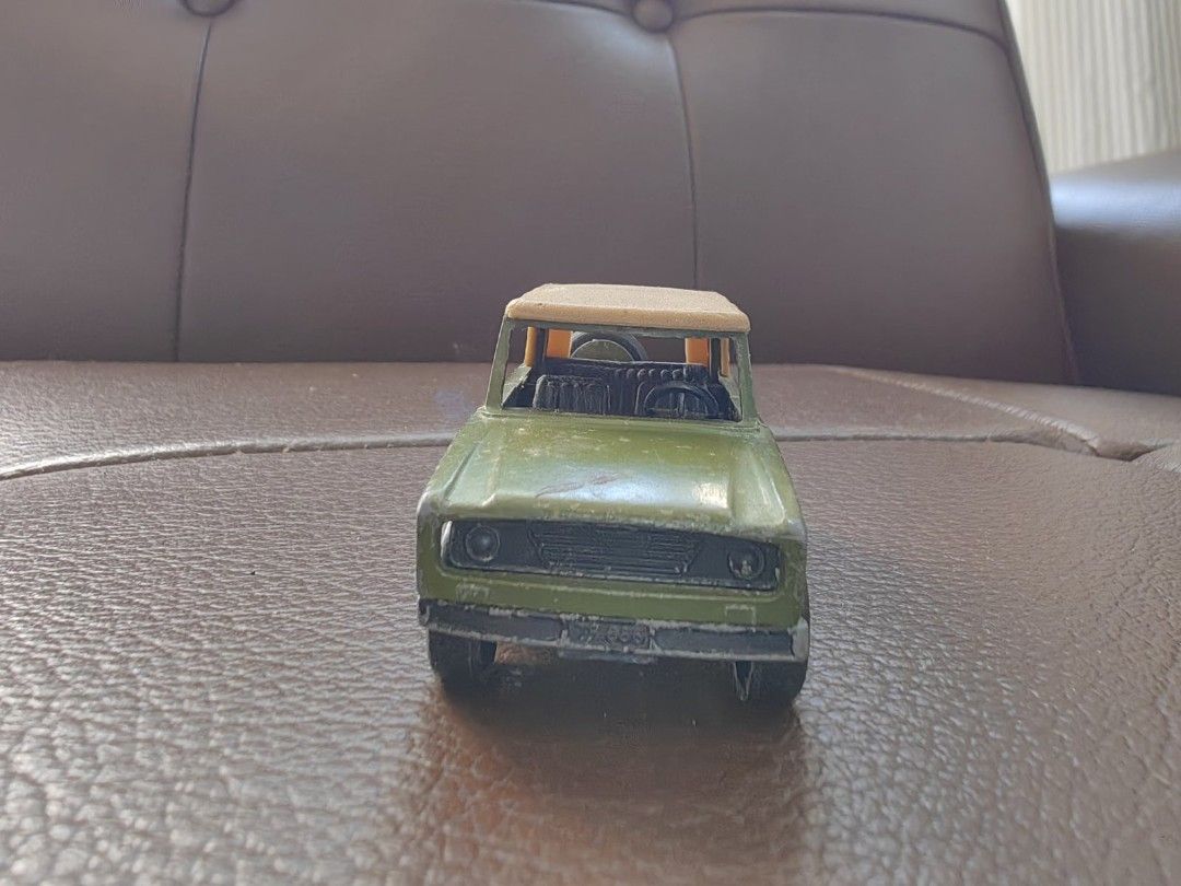 1969 Lesney Matchbox Superfast Field Car (Category: Vehicle & Diecast Models) located in Quezon City. Submitted by daned05 (Listing ID 1427849833, Image 3). Description: This vintage Matchbox Superfast Military Field Car from 1969 is a must-have for any diecast collector. The Jeep-style vehicle features a green military-themed design with a tan roof. It is made of high-quality diecast material and is part of the SUPERFAST series. Made in England 