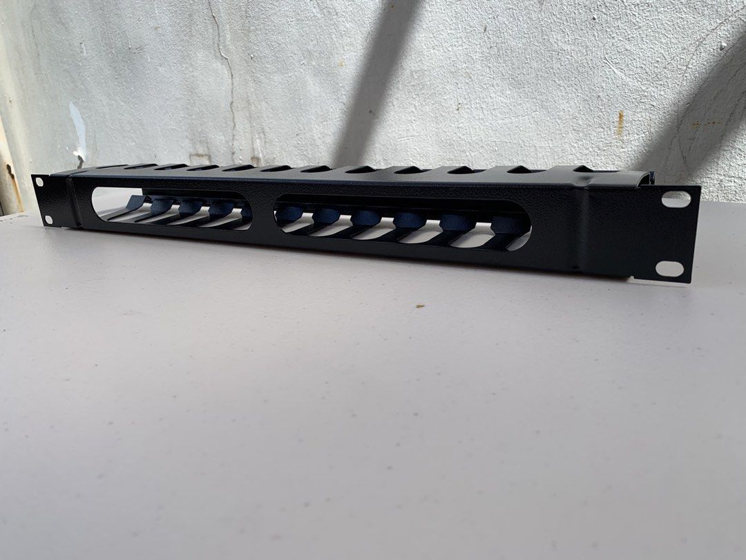 1U Cable Management Panel Standard 19" for Network Server or Audio Video Rack Road Case (Category: Cables & Adaptors) located in Paranaque City. Submitted by seb_trading (Listing ID 1427821473, Image 2). Description: made of strong steel brand new, with box standard size for any 19" rack cable organizer last price Paranaque city 50pcs. available.