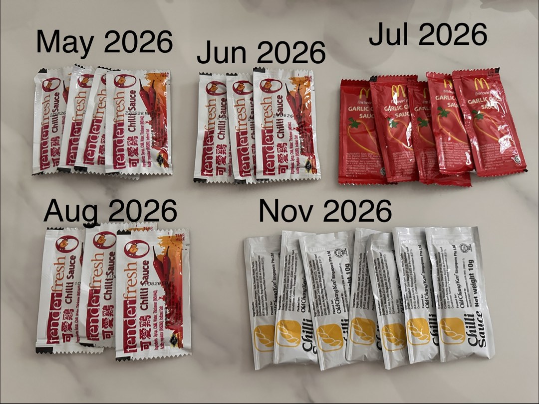 22x Assorted Chilli Sauce Packets - Tenderfresh, McDonald's, Old Chang ...