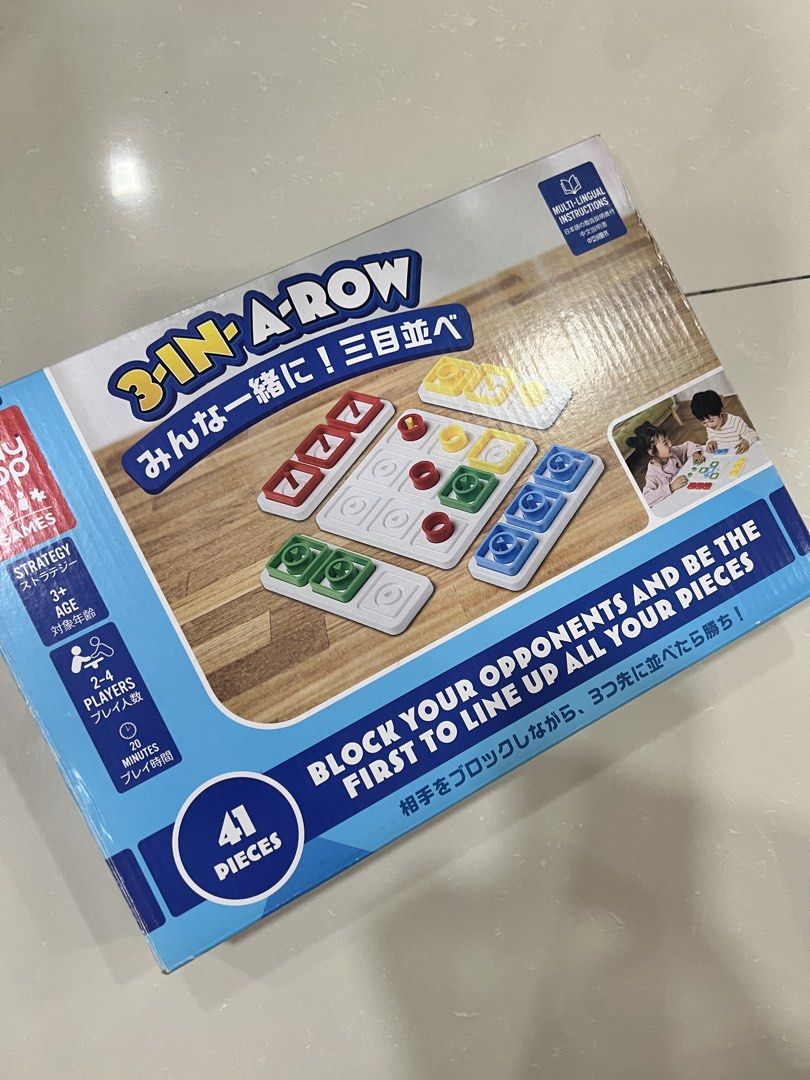 3-in-a-Row Strategy Board Game, Hobbies & Toys, Toys & Games on Carousell
