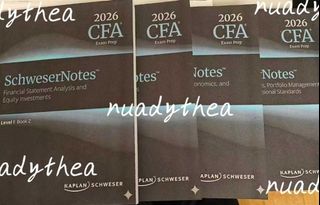 包順豐 最新版 CFA 2026 Level 1 / 2 / 3 CFA Kaplan Schweser Notes, 興趣及遊戲, 書本 ...