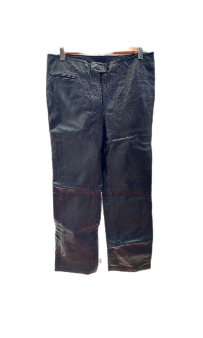 Genuine Leather Pants by Marcia Collection (Category: Other Bottoms) located in Quezon City. Submitted by closet-cleanup (Listing ID 1427810709, Image 1). Description: Marcia Collection Genuine Real Leather Straight Leg Pants Size US 8 fits medium to large Measures 15" across waist, about 29" inseam length, rise (top waist to crotch) about 9-10" Genuine Real leather (Italy lamb) In excellent condition 💳 Payments via GCash, Maya, BPI 📦 Shipping 