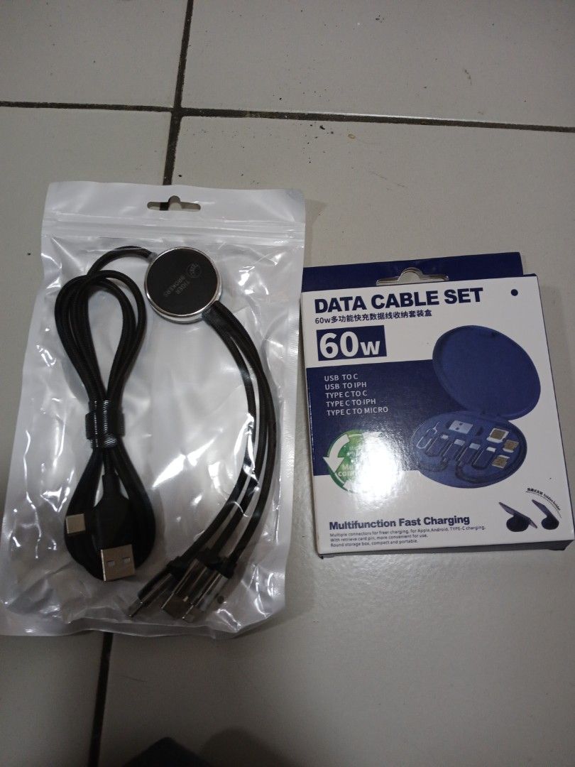 A128-60W Multifunction Fast Charging Data Cable Set405968349928499200