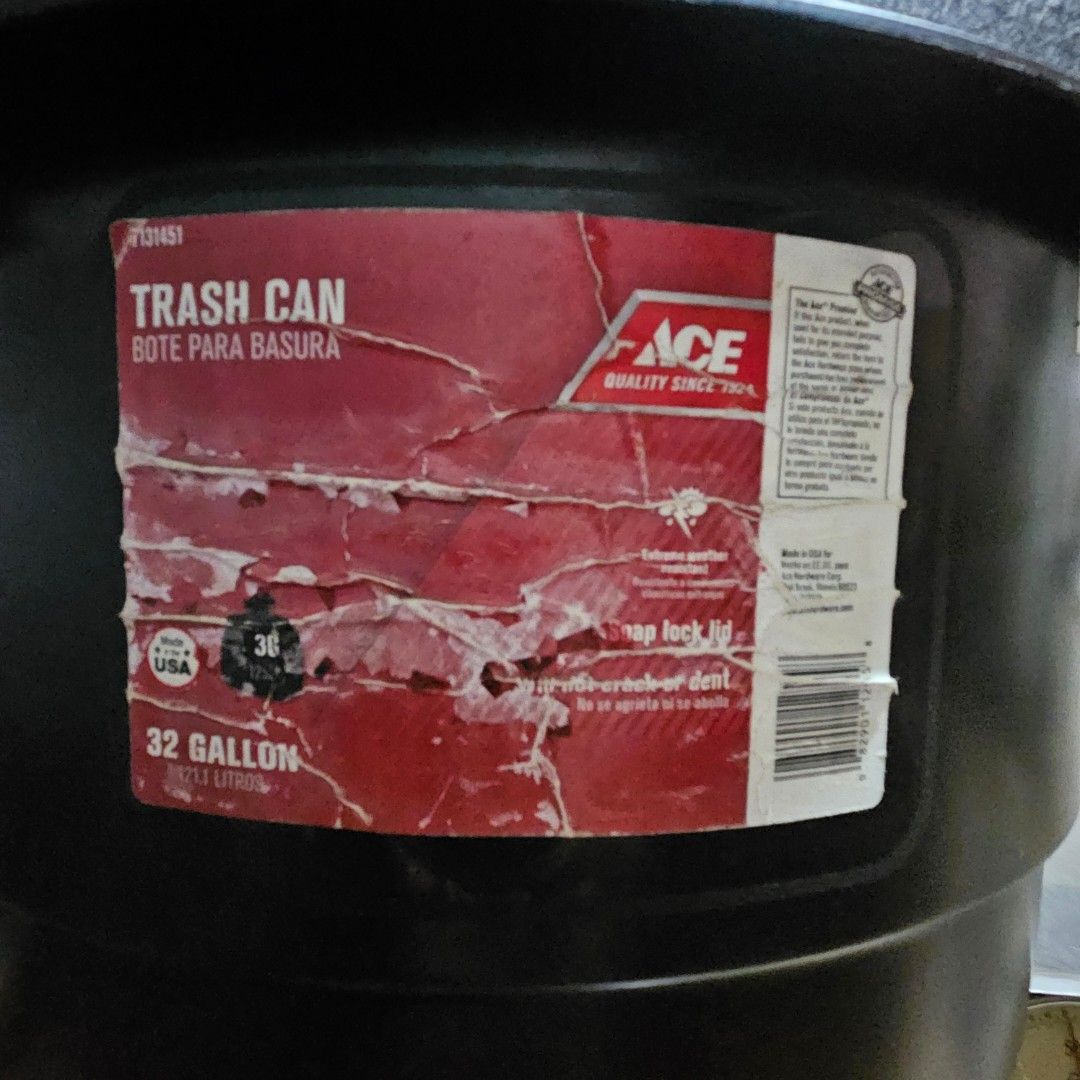 Ace XL Big Trash Can (Category: Storage Boxes & Baskets) located in Rizal. Submitted by cherry_garcia (Listing ID 1427841409, Image 2). Description: - Ace XL Big Trash Can - Black color - Durable material - Large capacity - Ace brand.