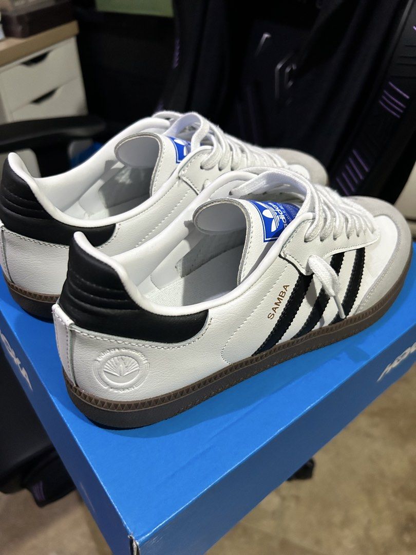 Adidas Samba Black and White Sneakers (Category: Sneakers) located in Makati City. Submitted by riellique (Listing ID 1427886834, Image 1). Description: WTS LFB Adidas Samba Black and White Sneakers Mens US Size 10 Used only once No Box Class A Pls kuha the shoes hehe.