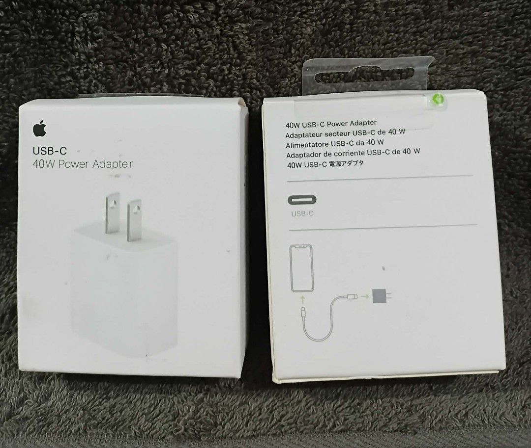 Apple USB-C 40W Power Adapter (Category: Chargers & Cables) located in Manila. Submitted by chinggayg.190 (Listing ID 1427863295, Image 3). Description: Upgrade your charging game with the Apple USB-C 40W Power Adapter — the perfect blend of fast, safe, and reliable power for your everyday devices! Whether you're topping up your iPhone, iPad, or other USB-C gadgets, this compact yet powerful charger delivers quick and efficient charging wherever 