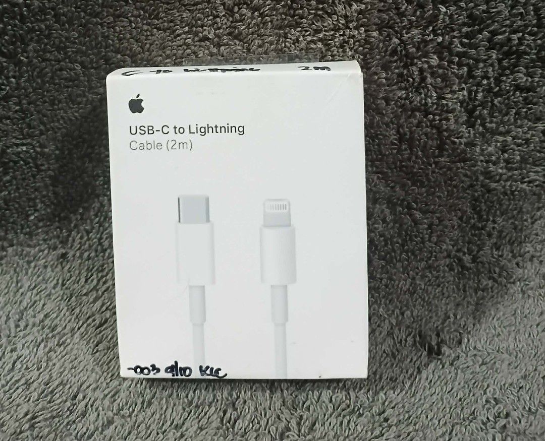 Apple USB-C to Lightning Cable (2m) (Category: Chargers & Cables) located in Manila. Submitted by chinggayg.190 (Listing ID 1427861804, Image 1). Description: Upgrade your charging experience with this Apple USB-C to Lightning Cable (2m) — the perfect everyday partner for your iPhone, iPad, and Apple accessories! Enjoy faster charging, smoother data transfer, and the convenience of an extra-long 2-meter cable that gives you freedom to move while 