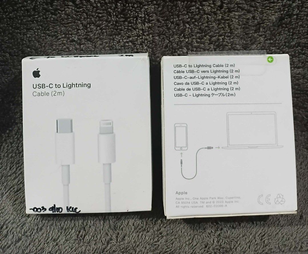 Apple USB-C to Lightning Cable (2m) (Category: Chargers & Cables) located in Manila. Submitted by chinggayg.190 (Listing ID 1427861804, Image 2). Description: Upgrade your charging experience with this Apple USB-C to Lightning Cable (2m) — the perfect everyday partner for your iPhone, iPad, and Apple accessories! Enjoy faster charging, smoother data transfer, and the convenience of an extra-long 2-meter cable that gives you freedom to move while 