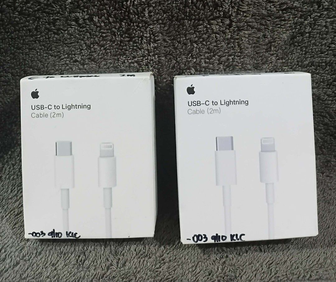 Apple USB-C to Lightning Cable (2m) (Category: Chargers & Cables) located in Manila. Submitted by chinggayg.190 (Listing ID 1427861804, Image 3). Description: Upgrade your charging experience with this Apple USB-C to Lightning Cable (2m) — the perfect everyday partner for your iPhone, iPad, and Apple accessories! Enjoy faster charging, smoother data transfer, and the convenience of an extra-long 2-meter cable that gives you freedom to move while 