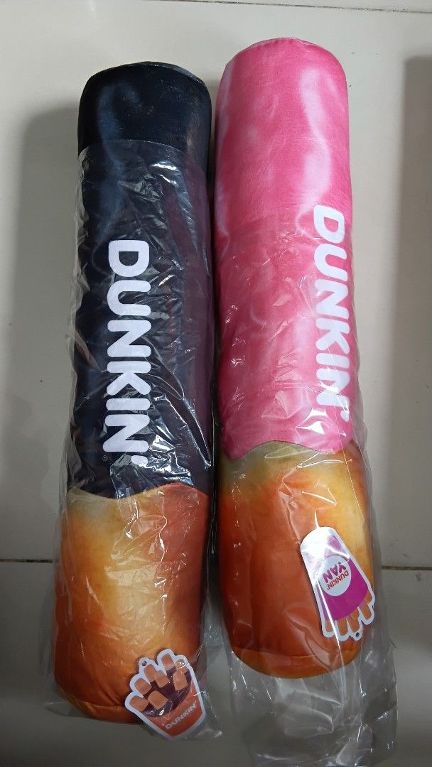 Authentic Dunkin Yan Pillow (Set) (Category: Bedding & Towels) located in Quezon City. Submitted by chicklet19 (Listing ID 1427841365, Image 1). Description: authentic Dunkin yan pillows 2 colors available chocolate and strawberry brandnew onhand pick up at welcome rotonda, quezon city or shipping via lalamove, grab mode of payment, bdo or gcash pwede cash on delivery via lalamove, buyer po magbobook 350pesos each 600pesos for set (chocolate and 