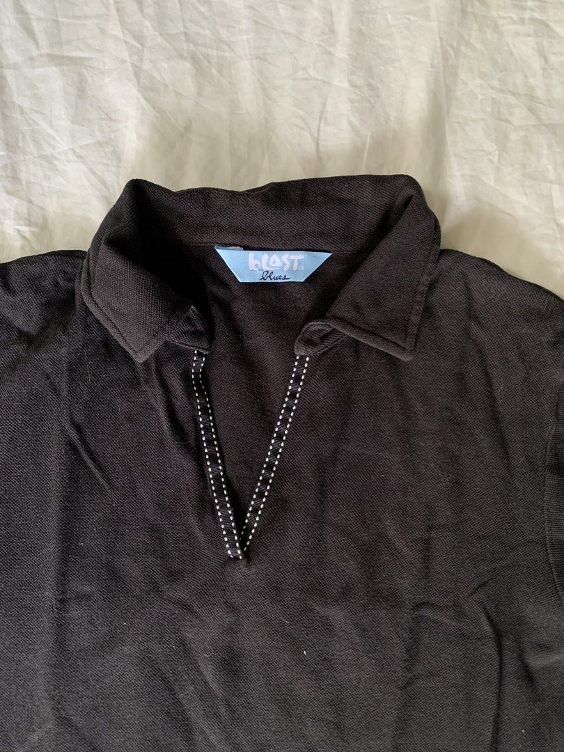 Blast Blues Black Polo Shirt (Category: Shirts) located in Taguig. Submitted by prelovedbynette (Listing ID 1427804177, Image 3). Description: Fits S (oversized fit) Width: 18 inches (laid flat) Length: 22 inches Stretchable No when worn .
