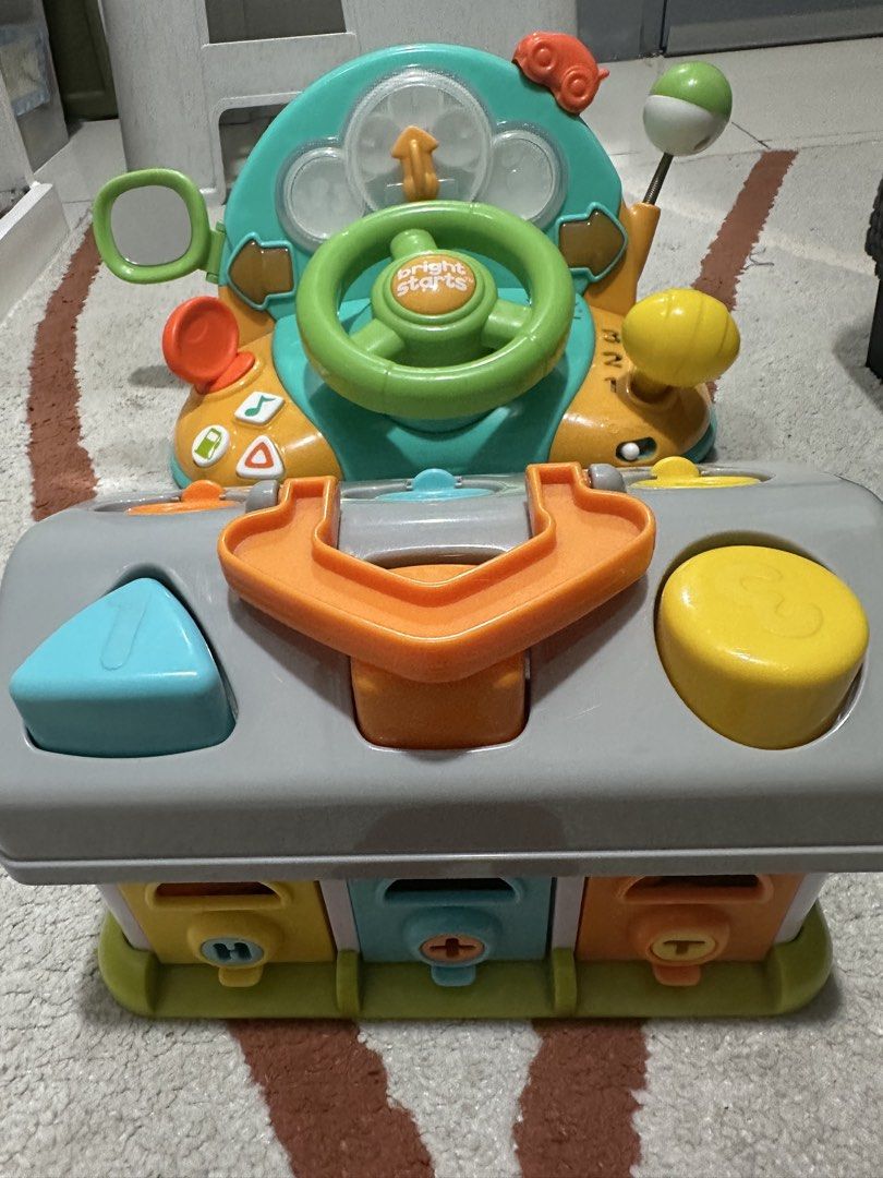 Bright Starts Steering Wheel & Shape Sorter (Category: Infant Playtime) located in Quezon City. Submitted by sheen_pagayon (Listing ID 1427932685, Image 2). Description: Sf should be arrange by the buyer. Since malaki ang item preferably lalamove or grab pick up. Thank you..
