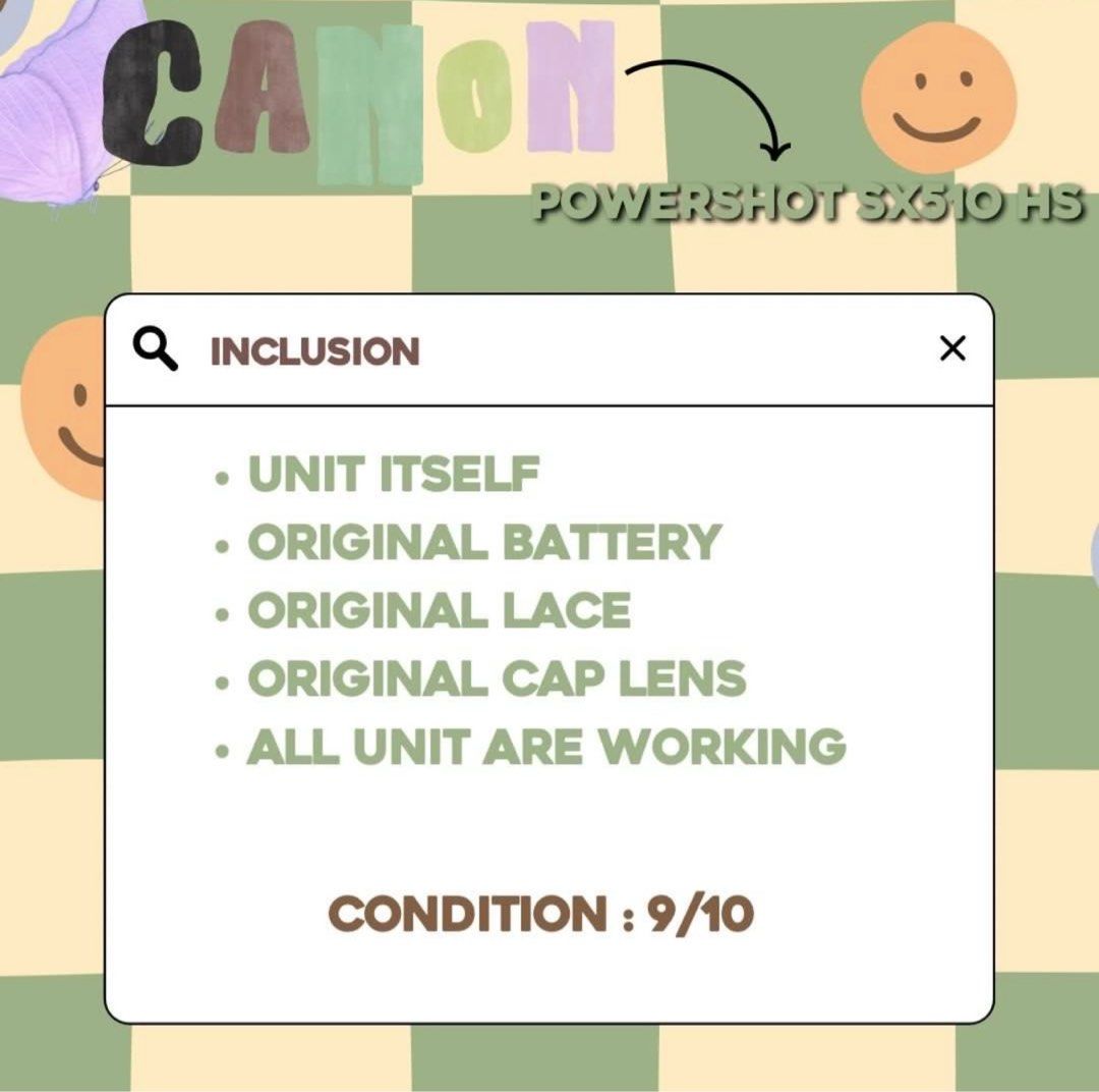 CANON POWSERSHOT SX510 HS (Category: Cameras) located in Manila. Submitted by ann.qq (Listing ID 1427847458, Image 2). Description: ⋆˙⟡♡NEGOTIABLE⋆˙⟡♡.