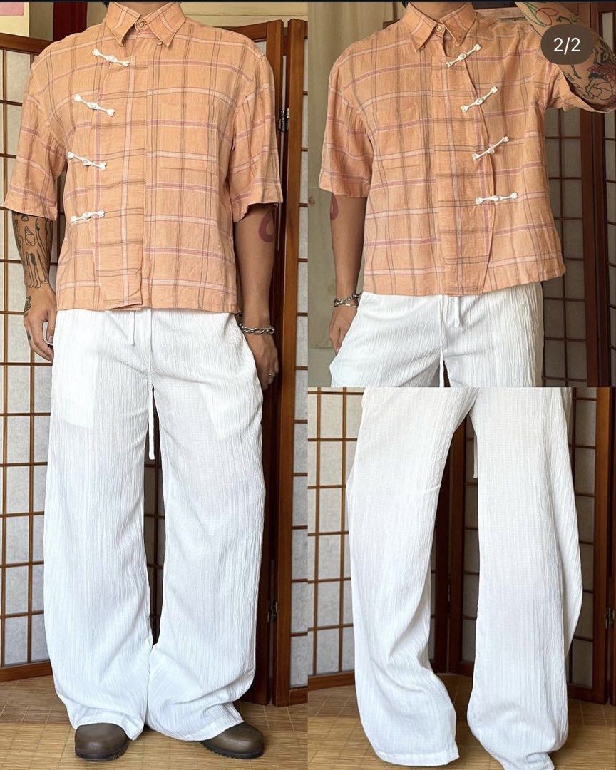 Wearboysgo Cheongsam Polo Top (Category: Sets or Coordinates) located in Muntinlupa City. Submitted by biwkin (Listing ID 1427863694, Image 1). Description: 20.5 inches (length) x 23.5 inches (width) loc: Muntinlupa mop: gcash Mod: gogoexpress/j&t only .