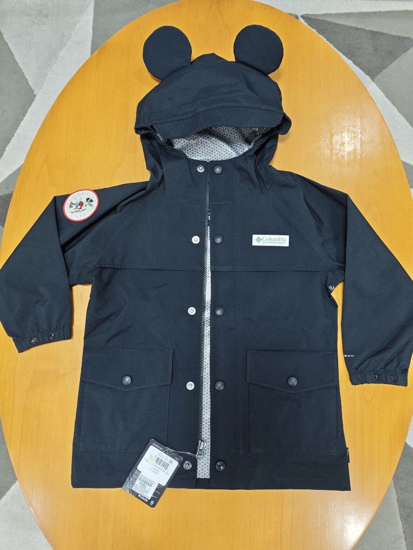 Columbia Disney Mickey Mouse Rain Shell Jacket (Category: Babies & Kids Fashion) located in Quezon City. Submitted by pineapple_boy (Listing ID 1427901395, Image 1). Description: Columbia x Disney Mickey Ibex Rain Shell jacket. Limited Collection 20 Inches in length SRP : P12,490 SALE PRICE: ONLY 6K!! .