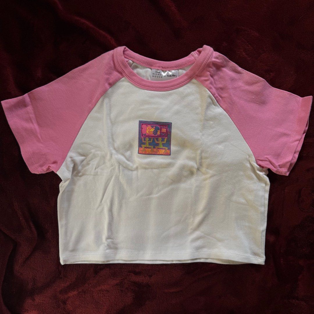 Cotton On x Keith Haring Micro Tee Cropped Top Shirt (Category: Shirts) located in Rizal. Submitted by ricevernicelli (Listing ID 1427785217, Image 1). Description: Never used, too small for me Fits XXS to XS RFS: Decluttering .