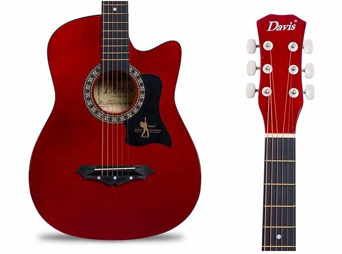 Davis Acoustic Guitar - Red (Category: Musical Instruments) located in Quezon City. Submitted by eguaraschr26776 (Listing ID 1427873947, Image 1). Description: FS: Tambak lang.