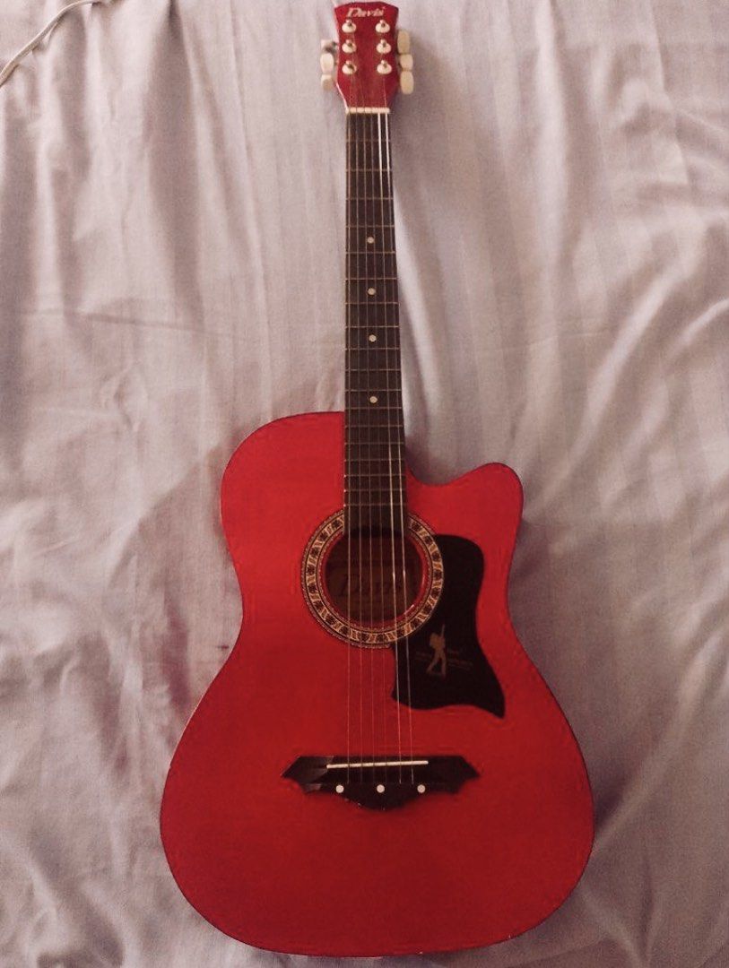 Davis Acoustic Guitar - Red (Category: Musical Instruments) located in Quezon City. Submitted by eguaraschr26776 (Listing ID 1427873947, Image 2). Description: FS: Tambak lang.