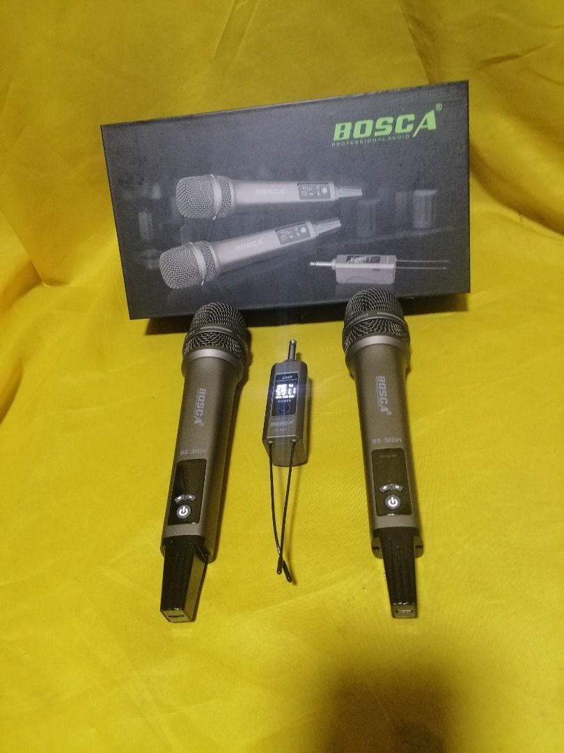 Dual wireless microphone. (Category: Microphones) located in Quezon City. Submitted by newwhale.f1c027 (Listing ID 1427811978, Image 1). Description: P2300 professional dual wireless microphone rechargeable mic. Type C. Changeable frequency. Heavy duty metal. Brandnew pick up Lagro fairview Q.C. or via delivery lalamove rider po. Delivery fee sagot po ni buyer.. Pwed din kayo ang mag book ng rider..fb page BSAonlinestore call 092zero 8114159 .