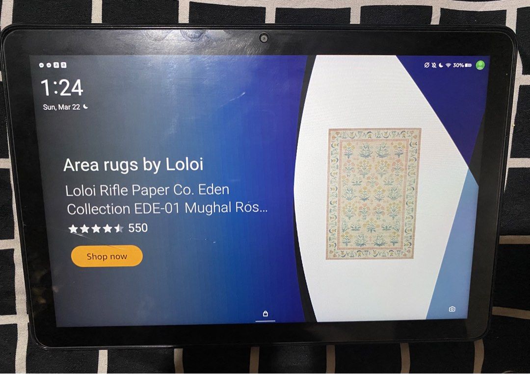 Fire HD 10 tablet (Category: Others) located in Castillejos. Submitted by izzashopaccount (Listing ID 1427815736, Image 3). Description: Display: 10.1” 1080p Full HD (1920 x 1200) screen with 10% brighter display than previous generations. Performance: Octa-core processor with 3GB RAM, making it faster and more responsive. Storage: 32GB or 64GB internal, expandable up to 1TB via microSD. Battery: Up to 12–13 hours of battery life for mixed use. C