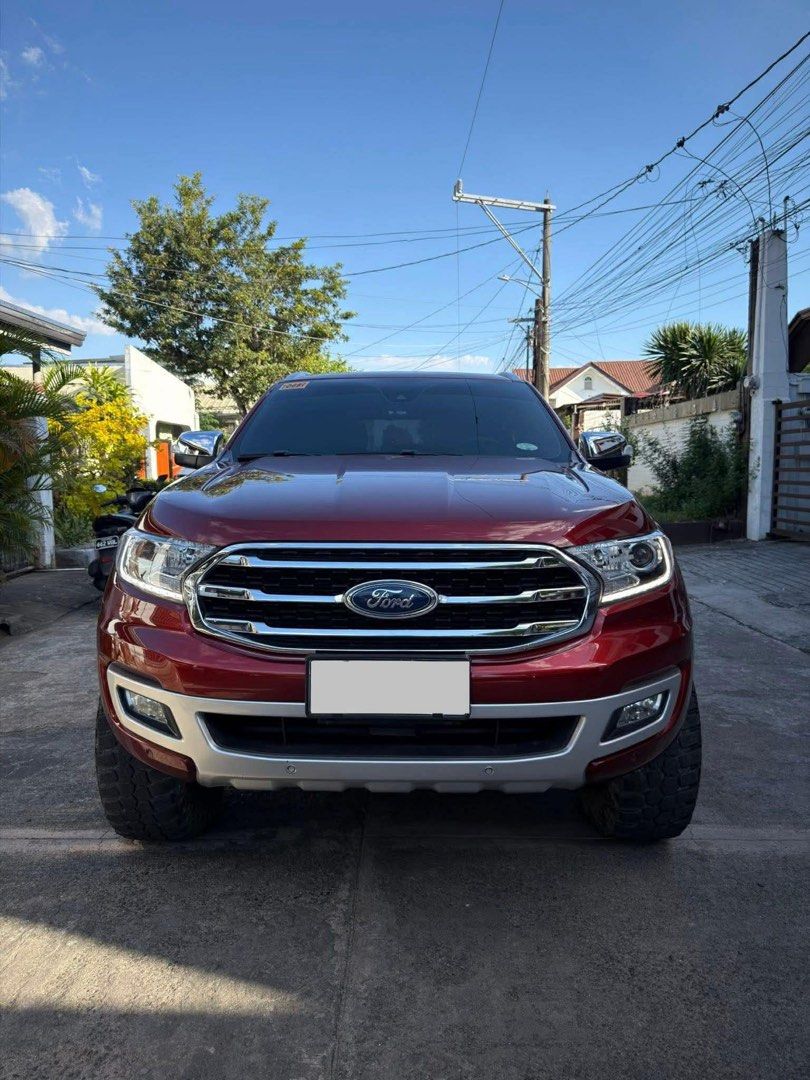 Ford Everest Titanium Plus 4x4 Auto (Category: Used Cars) located in Manila. Submitted by quality_cars (Listing ID 1427877989, Image 1). Description: FOR SALE‼️ Available thru cash or financing✔️ 2020 Ford Everest Titanium Plus 4x4 First owner acquired BI-TURBO Diesel Engine 46,xxx original mileage Panoramic Sunroof 10- Speed AT with Manual Mode Sunset red original paint✔️ SYNC 3 Touch Screen Infotainment CarPlay & Android Auto Adaptive Cruise co