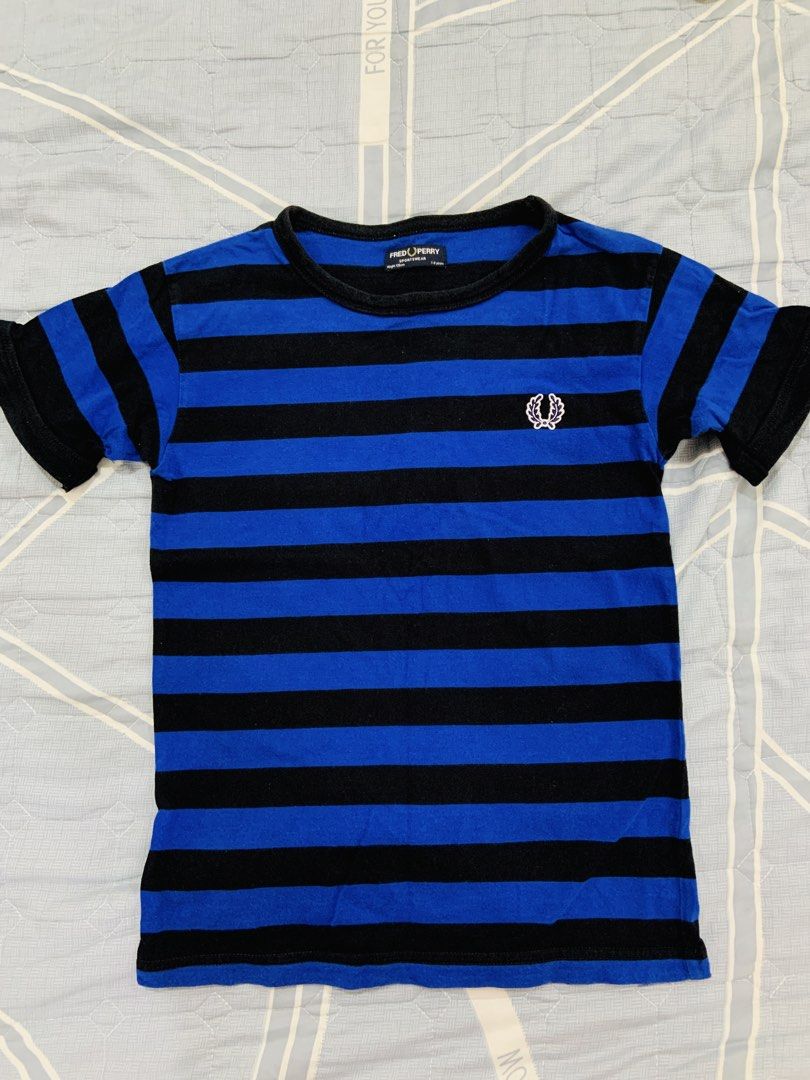 Fred Perry Blue Striped T-shirt (Category: Babies & Kids Fashion) located in Rizal. Submitted by itsmecarebear (Listing ID 1427797865, Image 1). Description: .