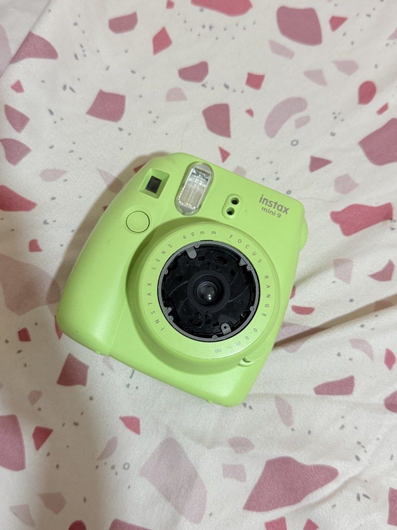 Fujifilm Instax Mini 9 (Category: Cameras) located in Lipa City. Submitted by lrashane_ (Listing ID 1427794482, Image 1). Description: - Issue: Selfie Mirror Part is gone BUT the camera is working perfectly well - With free case and lace - no films included.