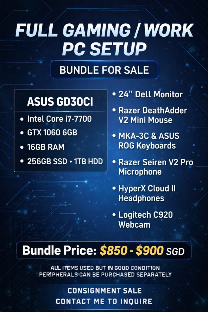 Full Gaming / Work PC Setup for Sale (Consignment Listing)413271546460917760