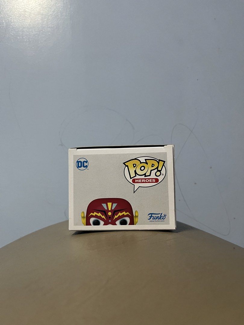 Funko Pop! Heroes The Flash 420 Exclusive (Category: Figurines & Statues) located in Daet. Submitted by funko_rens (Listing ID 1427797695, Image 3). Description: Funko Pop! figure features The Flash from the DC Super Heroes series. It is number 420 and is an exclusive edition. The figure is in its original packaging. The box shows the Funko Pop! logo and the DC logo. The back of the box shows other figures in the series..