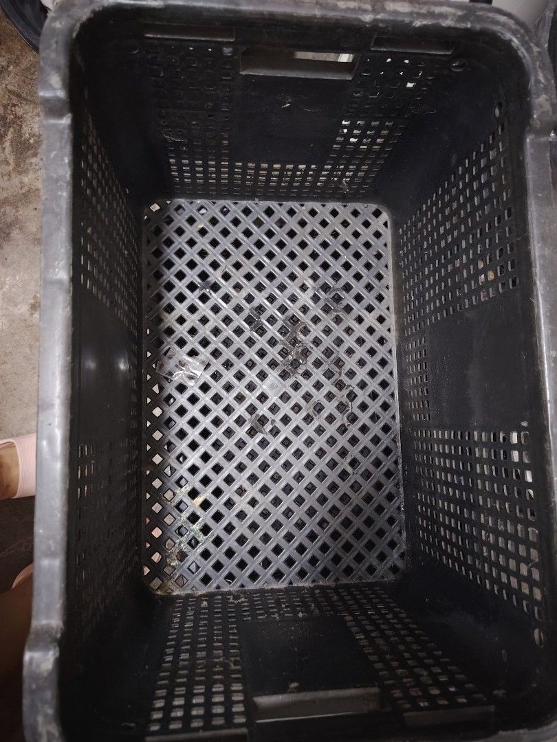 Heavy Duty Black Plastic Storage Basket (Category: Storage Boxes & Baskets) located in Makati City. Submitted by ysabelsonlinestore (Listing ID 1427789525, Image 1). Description: Heavy duty industrial basket in black color, makapal po siya. RFS: Selling our heavy duty basket, nag shift kami into another business. .