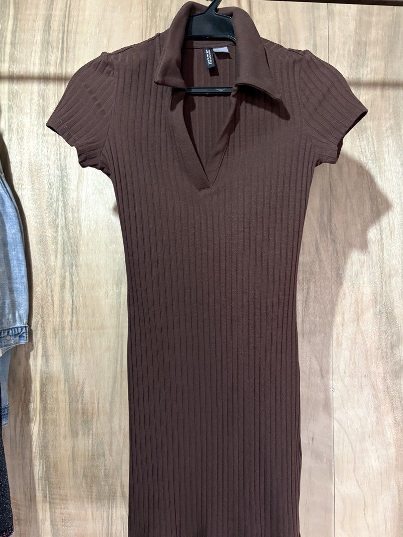 H&M Brown Ribbed Dress (Category: Dresses) located in Manila. Submitted by angelrm (Listing ID 1427788856, Image 1). Description: Worn once, very pretty in actual Bodycon fit XS to M .