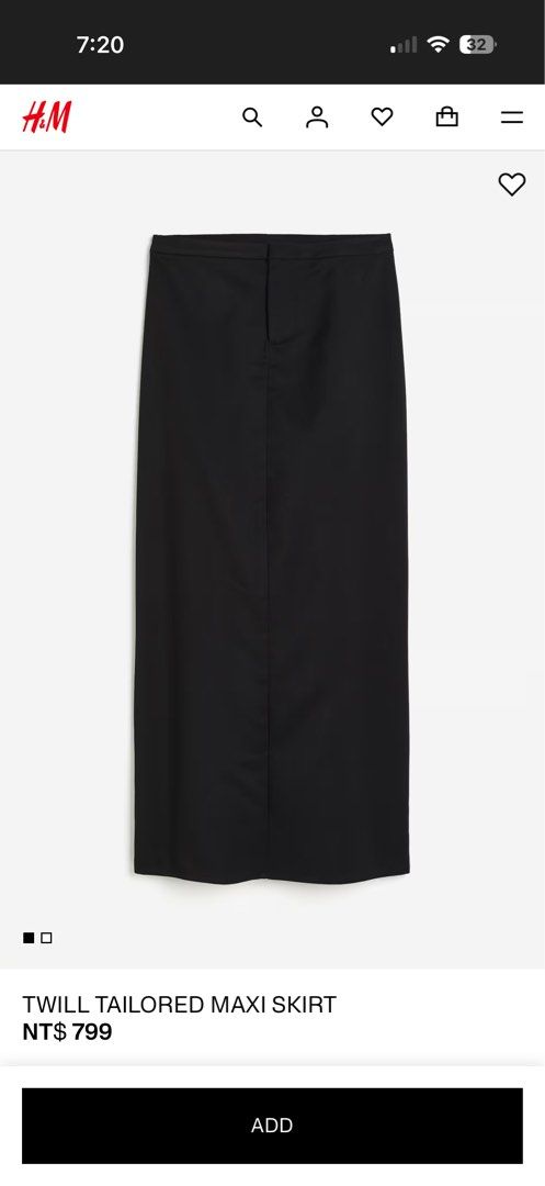 H&M Office Skirt Black (Category: Skirts) located in Manila. Submitted by ab_mor (Listing ID 1427875006, Image 1). Description: H&M Twill Maxi Skirt - Black Like new Fits 22-24 waist Front middle slit No worn pics di na po kasya.