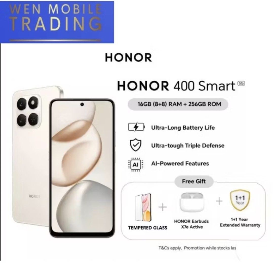 Honor 400 Smart 5G 256GB Desert Gold, Mobile Phones & Gadgets, Mobile ...