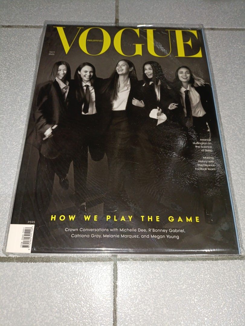 HOW WE PLAY THE GAME VOGUE PHILIPPINES (Category: Magazines) located in Quezon City. Submitted by collectandselect (Listing ID 1427905965, Image 1). Description: HOW WE PLAY THE GAME VOGUE PHILIPPINES, On the Cover. Catriona Gray Megan Young R'Bonney Gabriel Michelle Dee Melanie Marquez ⚠️FIRM PRICE! Lowballing Offers will be Ignored! ⚠️These are OLD PRE-LOVED BOOKS! So Please Manage your Expectations! ⚠️Expect Creases Due to Age and Storage! ⚠️1