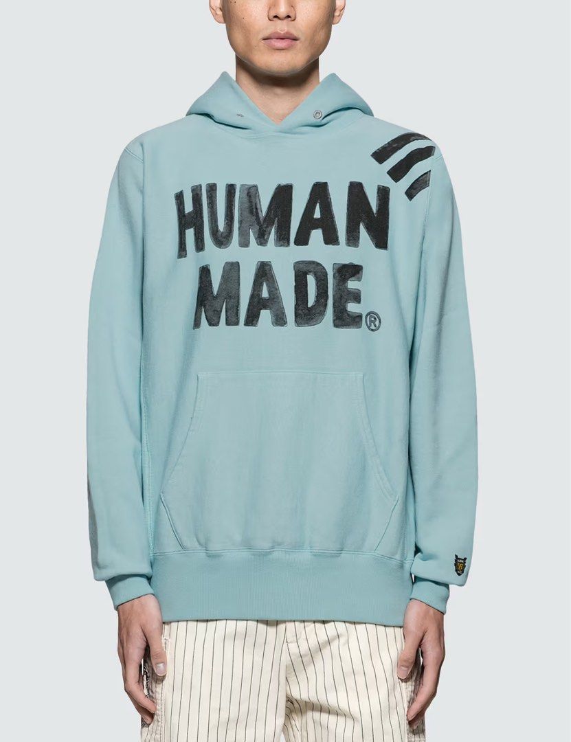 Human Made Pizza Hoodie / Jacket Light Blue size Medium (Category: Coats, Jackets and Outerwear) located in Limasawa. Submitted by ndifferance (Listing ID 1427786452, Image 1). Description: Brought from the balikbayan box from the US last few years ago. RFS: Has been stored inside the wardrobe for years so need to declutter for spaces. 📌Size Medium on tag 📌Dimes: Length 27.5 inches Width 20.5 inches color rate light blue 9.7/10 No other flaws/i